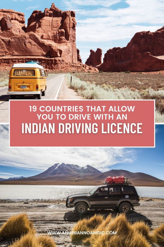 Countries where Indian driving license is valid